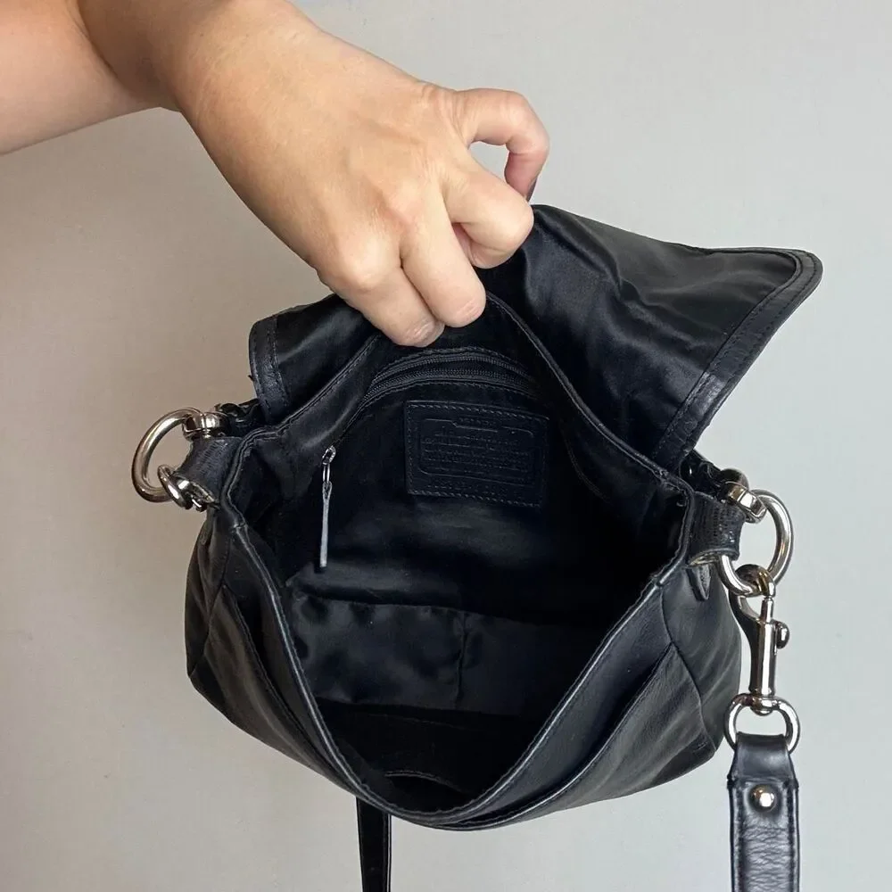 Coach Taylor Black Leather Shoulder Bag